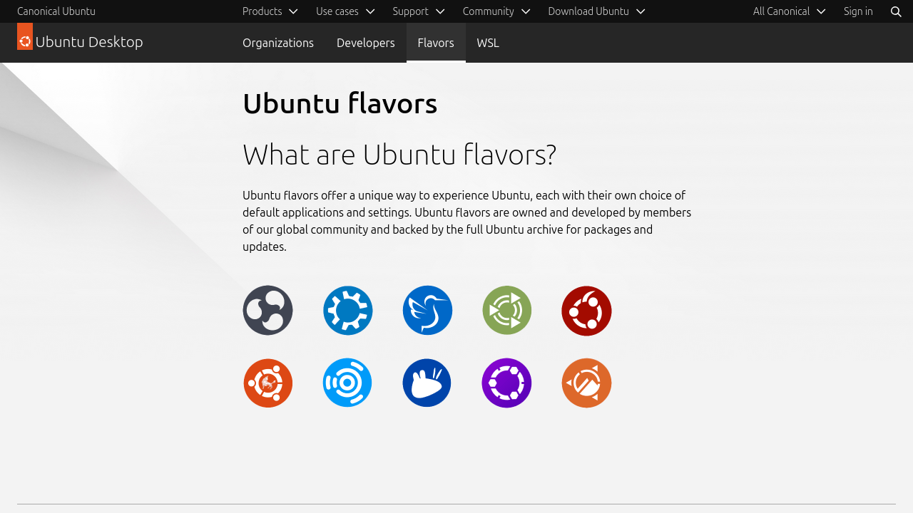 Screenshot of the Ubuntu website without cookie policy modal